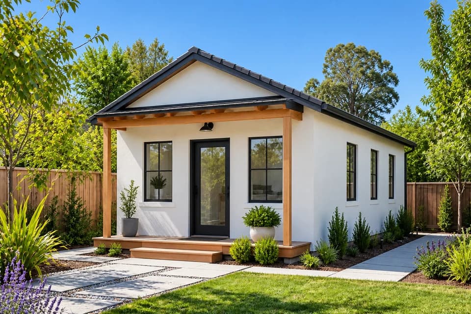 Cottage 600 architectural concept in natural daylight