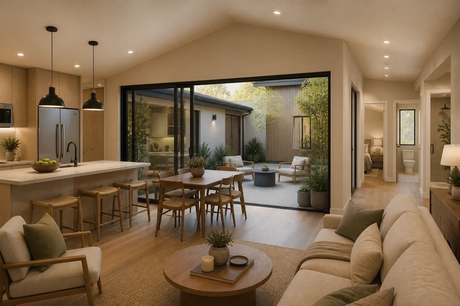 Courtyard 850 two-bedroom interior concept