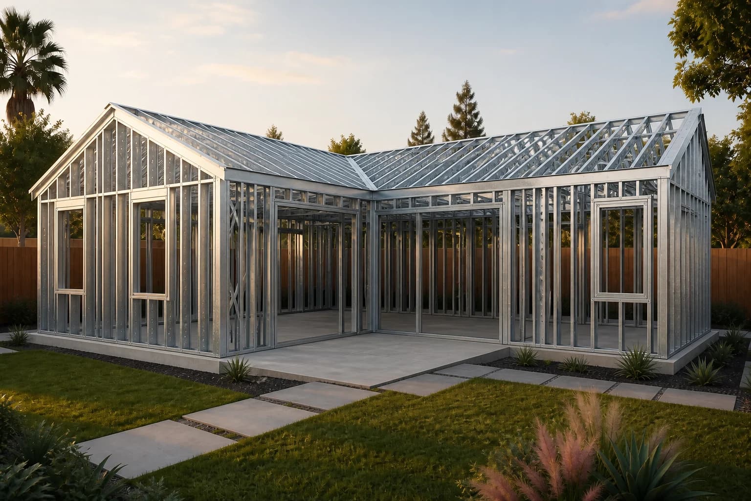 Courtyard 850 light-gauge steel framing concept